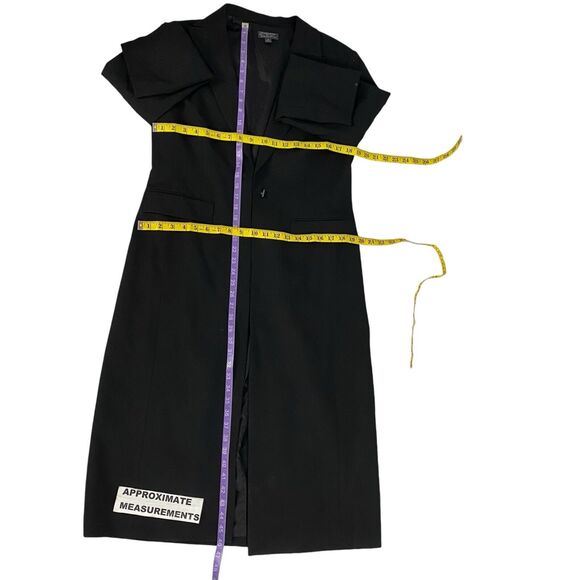 Classiques Entier Blazer Womens 10 Black Longline Jacket Minimalist Office Work - Picture 4 of 14